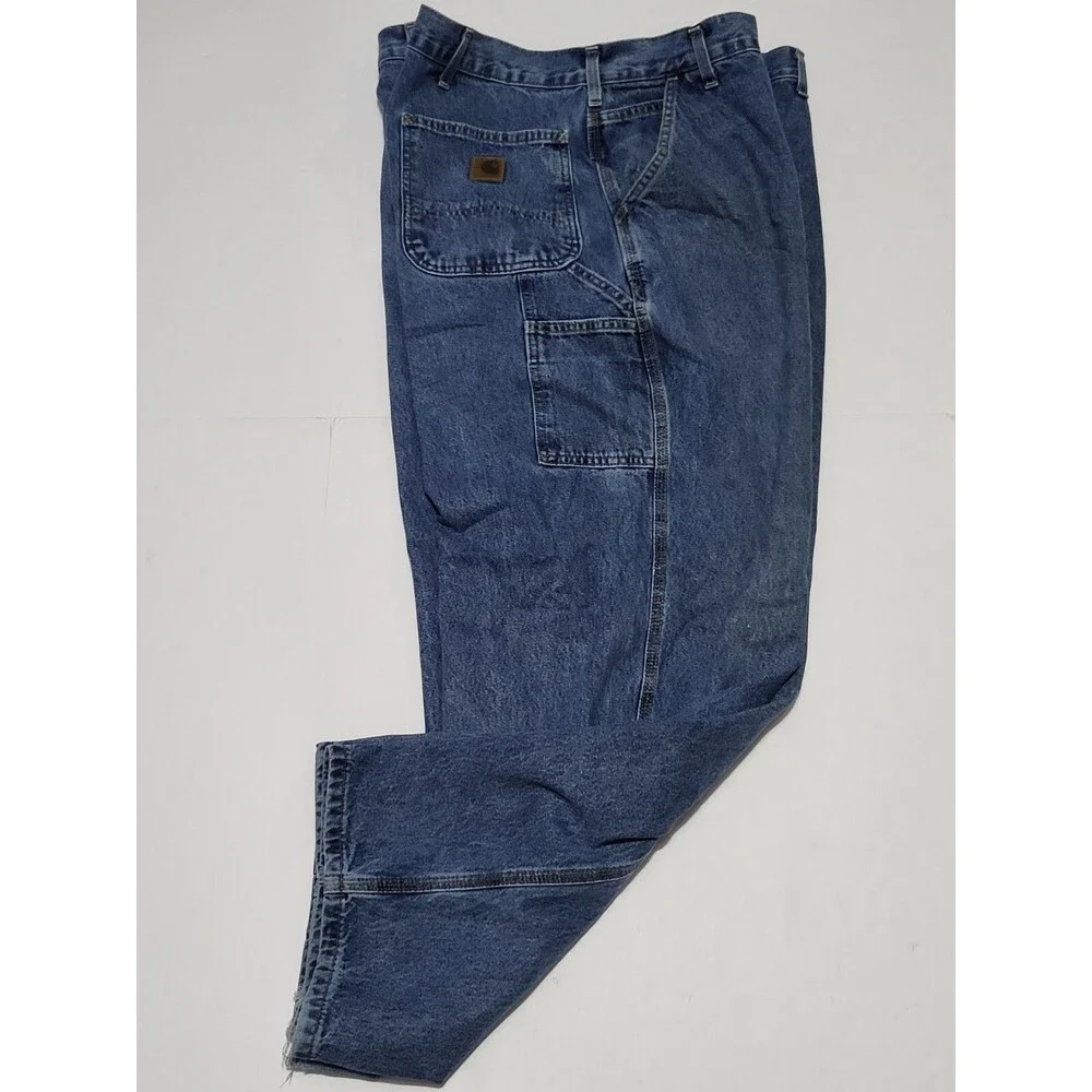 Carhartt Mens Blue Jeans Size 44 X 30-RN 14806 Original Dungaree Fit